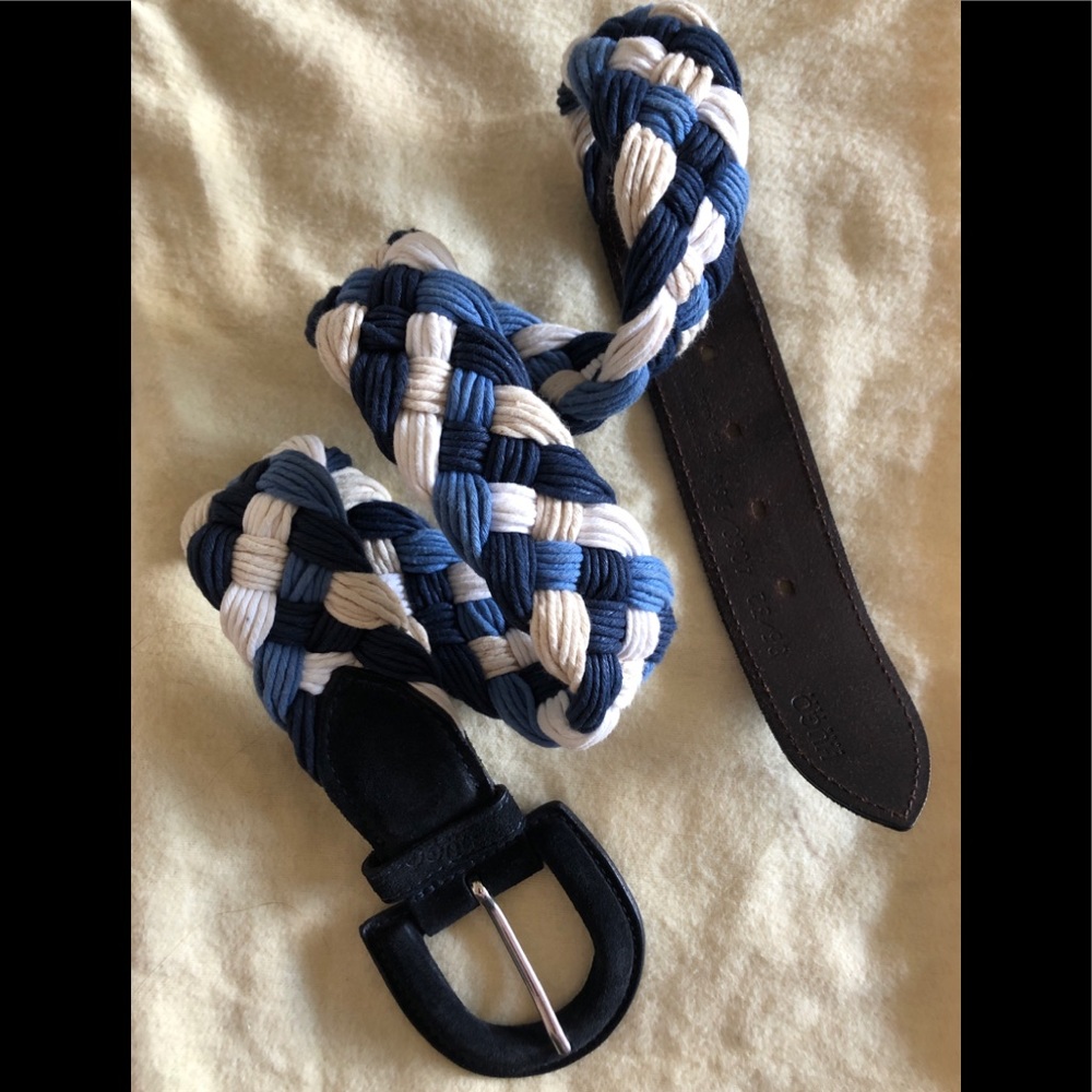 HUGO by Hugo Boss suede and cotton braided belt (S) made in Italy.